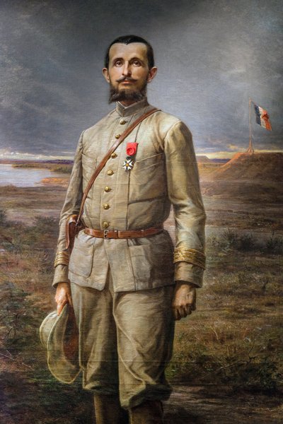 绘画细节“Le commandant Marchand”（让·巴蒂斯特 - 让-巴蒂斯特·马尔尚 作者 保罗·多米尼克·菲利普波特
