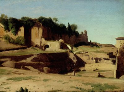 位于帕拉蒂的皇宫，罗马，1834年。 作者 保罗·弗兰德林