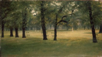 肯辛顿花园，约1890年 作者 保罗·福迪斯·梅特兰