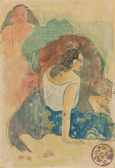 Arearea no Varua Ino 恶魔的话语[直页]，1894年。 作者 保罗·高更