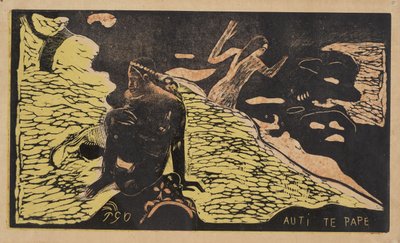 从Noa Noa系列（1893-1894）的河中Auti Te Pape妇女 作者 保罗·高更