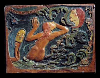 保罗·高更 (1848-1903) 用菩提木雕刻的神秘浮雕 作者 保罗·高更