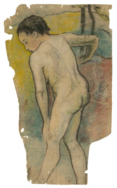 不列塔尼·巴瑟（Breton Bather），1886-87年 作者 保罗·高更