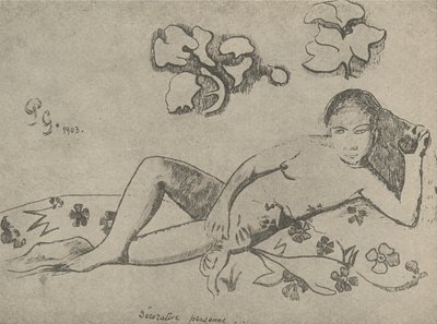 装饰人物，1936年。 作者 保罗·高更