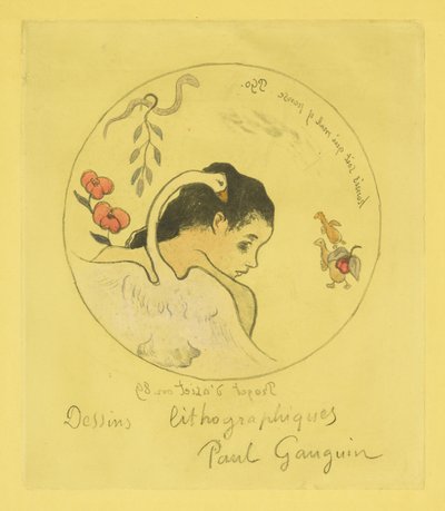 中国版画设计，1889年 作者 保罗·高更