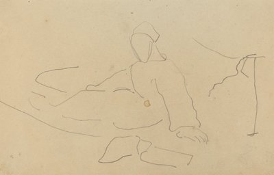 坐在地上的人物[直书] 作者 保罗·高更