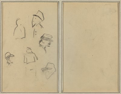 四个头像和两个人物[背面] 作者 保罗·高更