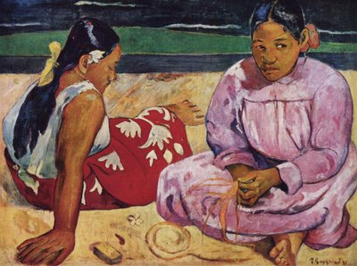 法语：Femmes de Tahiti, ou Sur la plage 塔希提海滩上的女人 作者 保罗·高更