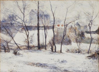 法语：La Neige à Vaugirard II, ou Jardin sous la neige I 雪下花园 作者 保罗·高更