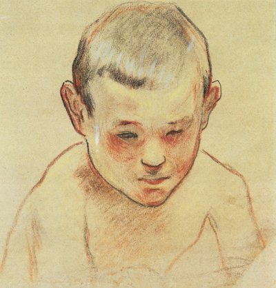 男孩头，约1886年-88年 作者 保罗·高更