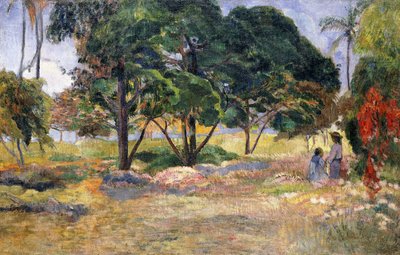 三棵树的风景，1892年 作者 保罗·高更