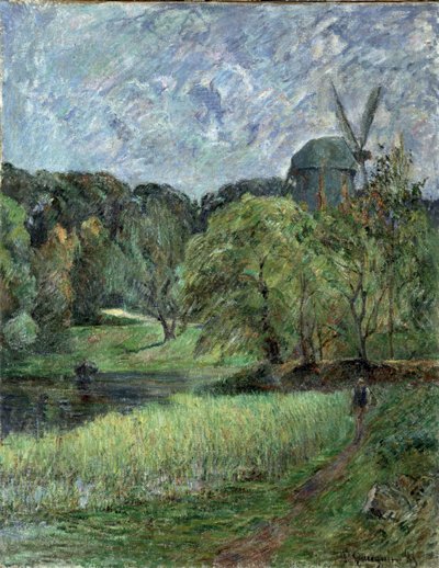 Østervold的皇后磨坊Østervold公园的皇后磨坊，1885年。 作者 保罗·高更
