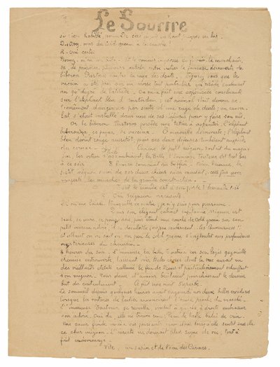 Le sourire: Journal sérieux, 1899年9月19日 作者 保罗·高更