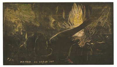 恶魔在说话》（Mahna no varua ino），选自诺亚诺亚组曲 作者 保罗·高更