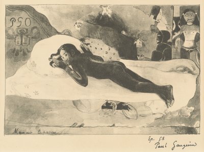 Manao Tupapau 她被一个灵魂困扰着，1894年。 作者 保罗·高更