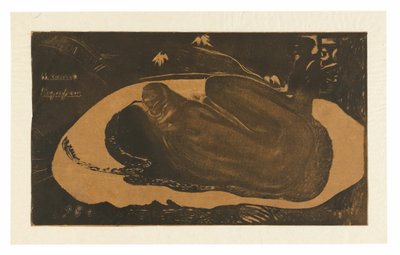 Manau tupapau（《她想起了幽灵》或《幽灵想起了她》），选自 Noa Noa 组曲 作者 保罗·高更