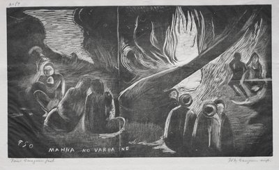 诺亚，魔鬼说出恶魔的力量，1893-94年。 作者 保罗·高更