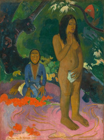 Parau na te Varua ino 《魔鬼之语》，1892年。 作者 保罗·高更