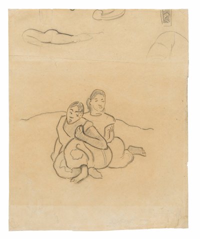 坐着的塔希提妇女（与画作《你什么时候结婚？ 作者 保罗·高更