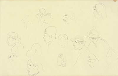 头目研究，约1893年 作者 保罗·高更