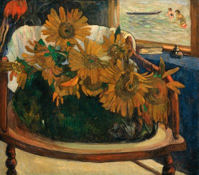 扶手椅上的向日葵 Tournesols sur un fauteuil, 1901. 作者 保罗·高更