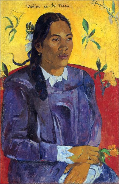 大溪地：有花的女人，保罗·高更（1891） 作者 保罗·高更