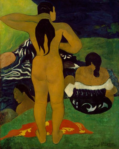 大溪地女性沐浴，1892年。 作者 保罗·高更