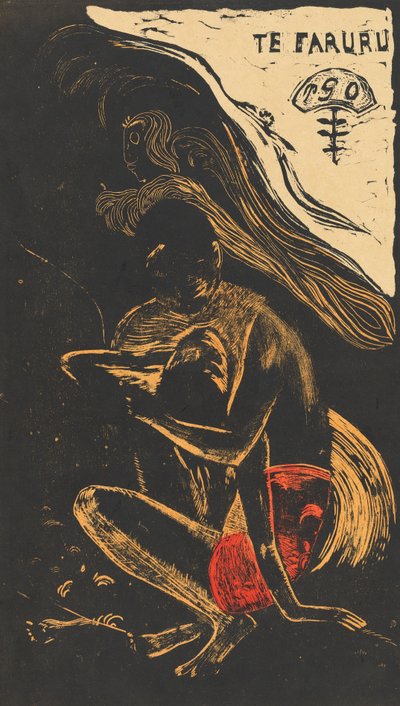 Te Faruru 他们在这里做爱，1894年至1895年。 作者 保罗·高更