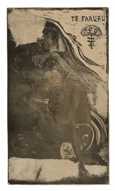 Te faruru（我们在这里做爱），选自诺亚诺亚组曲 作者 保罗·高更