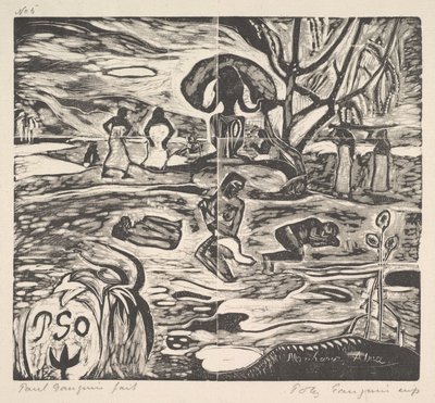 上帝的日子》，1894-95。 作者 保罗·高更