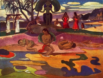 上帝的一天Mahana No Atua，1936年 作者 保罗·高更