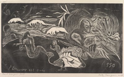 宇宙的创建宇宙的创建，来自香水Noa Noa，1893-94年。 作者 保罗·高更