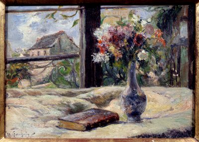 Vase of flowers. Painting by Paul Gauguin (1848 - 1903) 作者 保罗·高更