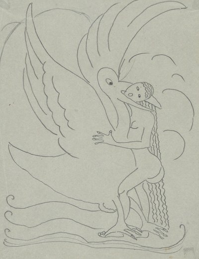 莱达与天鹅 作者 Paul Gaulois