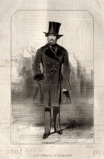 服饰d Humann，1843年。 作者 保罗·加瓦尔尼