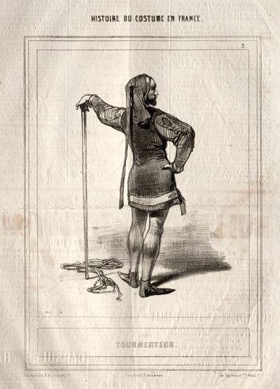 法国服装的历史：折磨器，1843年。 作者 保罗·加瓦尔尼