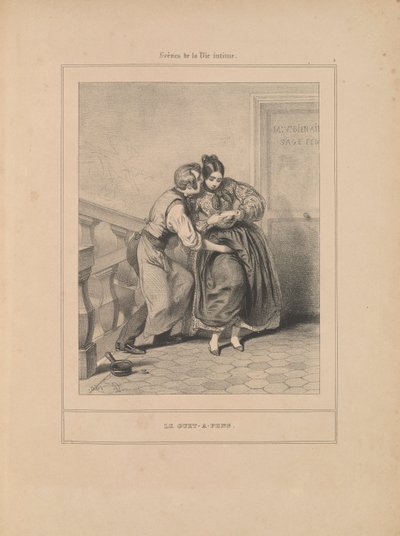 Le guet-apens，选自《Scnes de la vie intime》系列 作者 保罗·加瓦尔尼