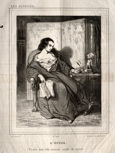 女演员：勒图德，1843年。 作者 保罗·加瓦尔尼