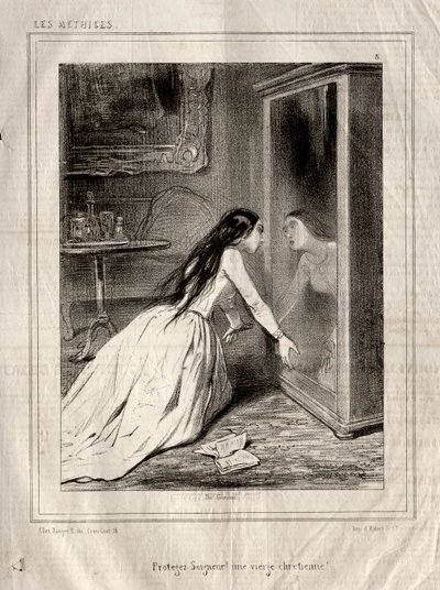 女演员：保护主！基督徒处女，1843年。 作者 保罗·加瓦尔尼