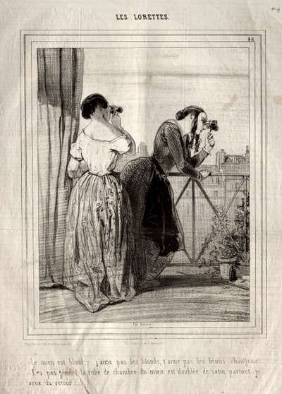 The Lorettes，1842年。 作者 保罗·加瓦尔尼