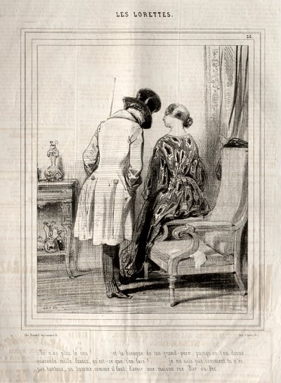 The Lorettes，1842年。 作者 保罗·加瓦尔尼