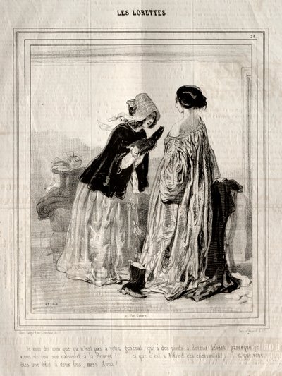 The Lorettes，1842年。 作者 保罗·加瓦尔尼