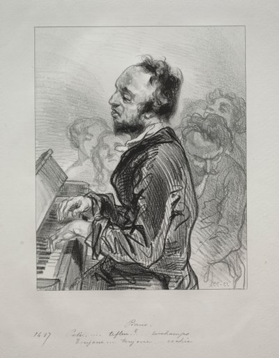 钢琴，1853年。 作者 保罗·加瓦尔尼