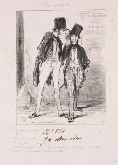 奖牌背面：Moi qui parle parle，1840年。 作者 保罗·加瓦尔尼