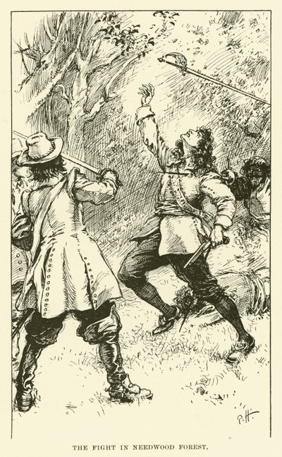 The Fight in Needwood Forest (engraving) 作者 保罗·哈迪