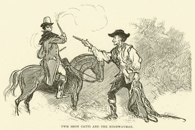 Twm Shon Catti and the Highwayman (engraving) 作者 保罗·哈迪