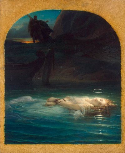 戴克里先统治时期淹死在台伯河的基督教殉道者》，1853年。   作者 Paul Delaroche