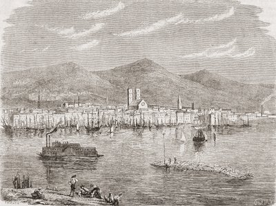 19世纪60年代的蒙特利尔，由Auguste Trichon雕刻（b.1814） 作者 保罗·休特