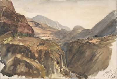 Oisans Isère的山景，1858年。 作者 保罗·休特