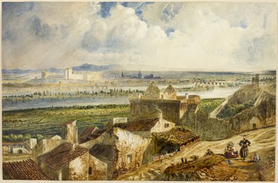 阿维尼翁美景（从 Villeneuve les Avignon 望阿维尼翁） 作者 保罗·休特